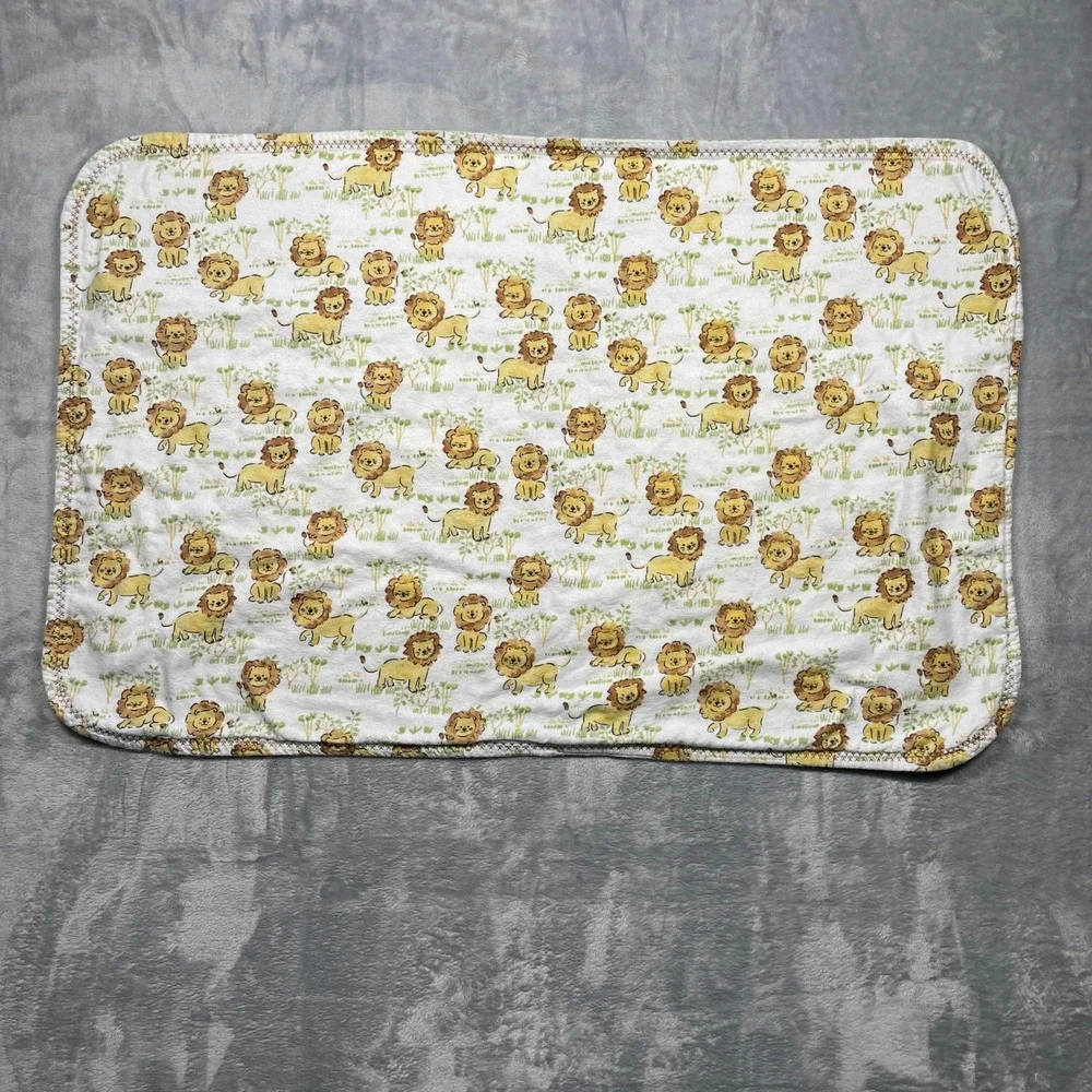 Cute Lion Print‎ Baby Blanket Soft Nursery Swaddle Toddler Nap Time 33 x 21